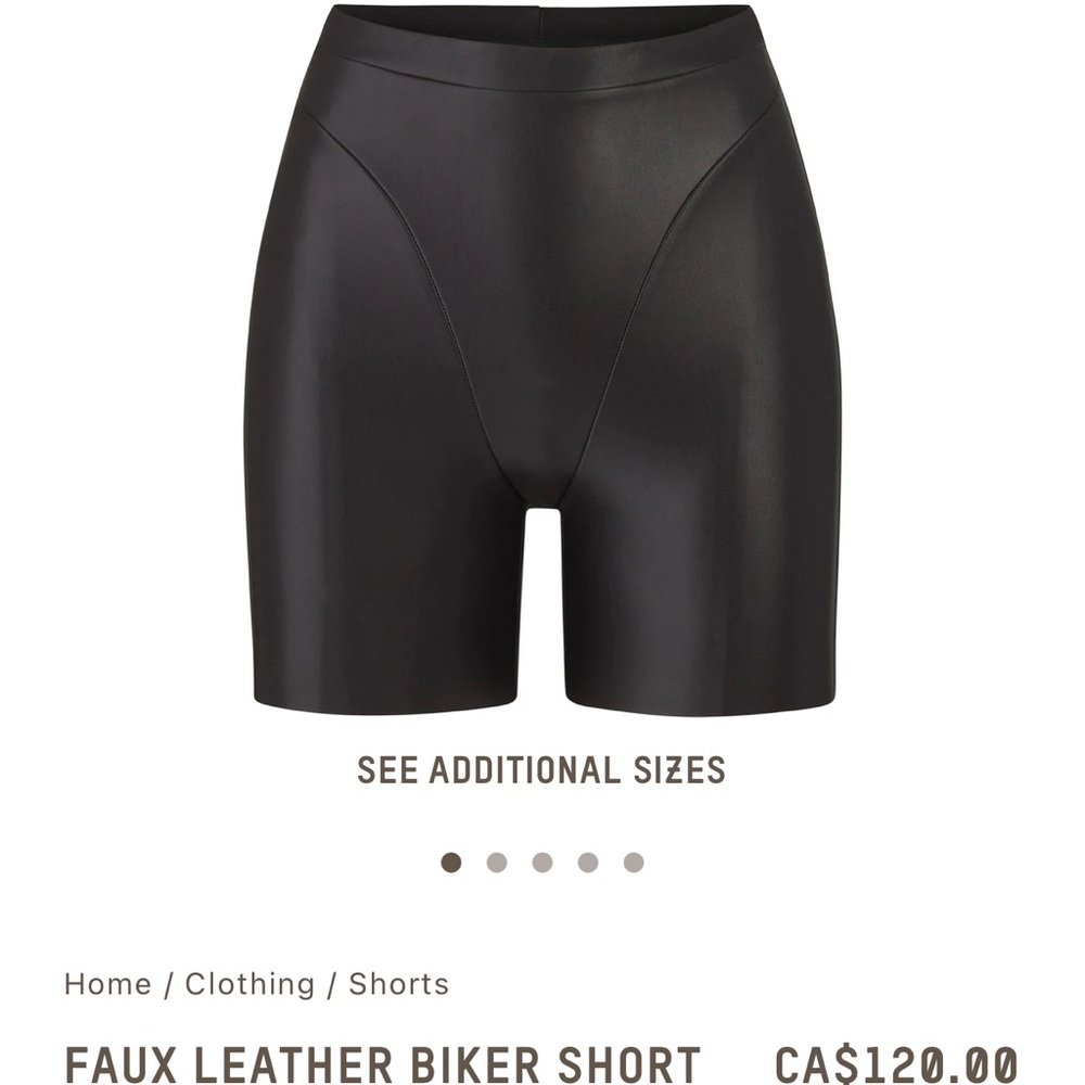 NEW! Skims faux leather bike shorts